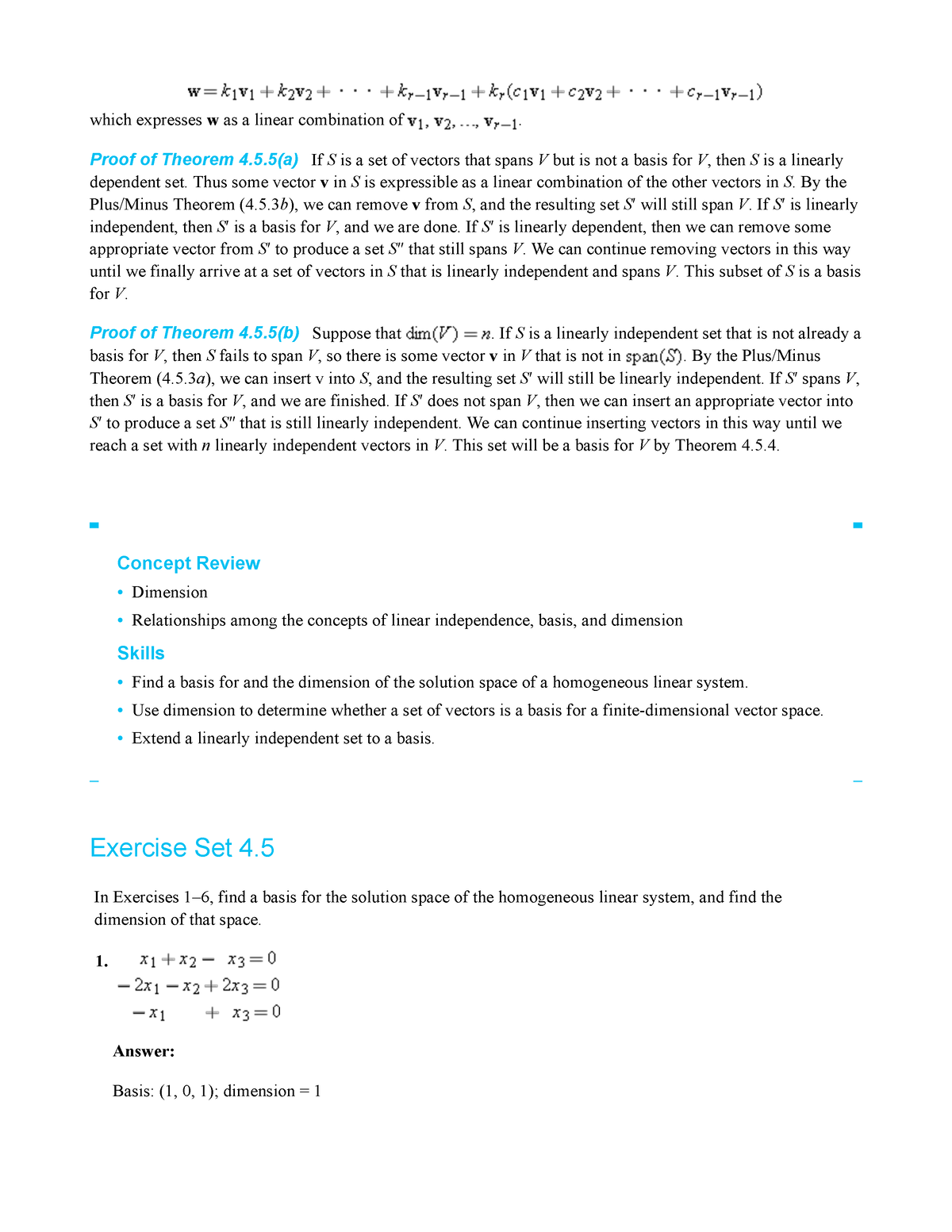 Exercise Set 4 - Ini Adalah Tugas Pada Mata Kuliah Aljabar Linear ...