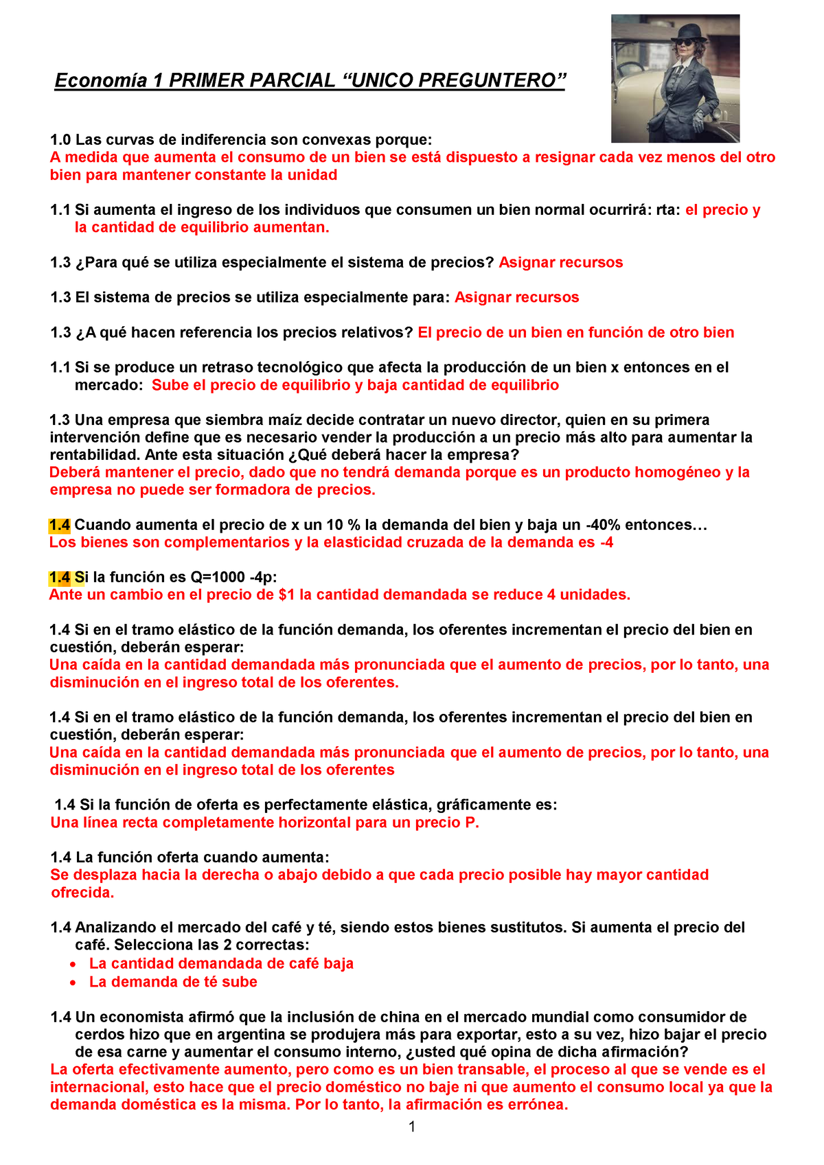 Preguntero Parcial Economia 03/05/2022 Otoño - Economía 1 PRIMER ...