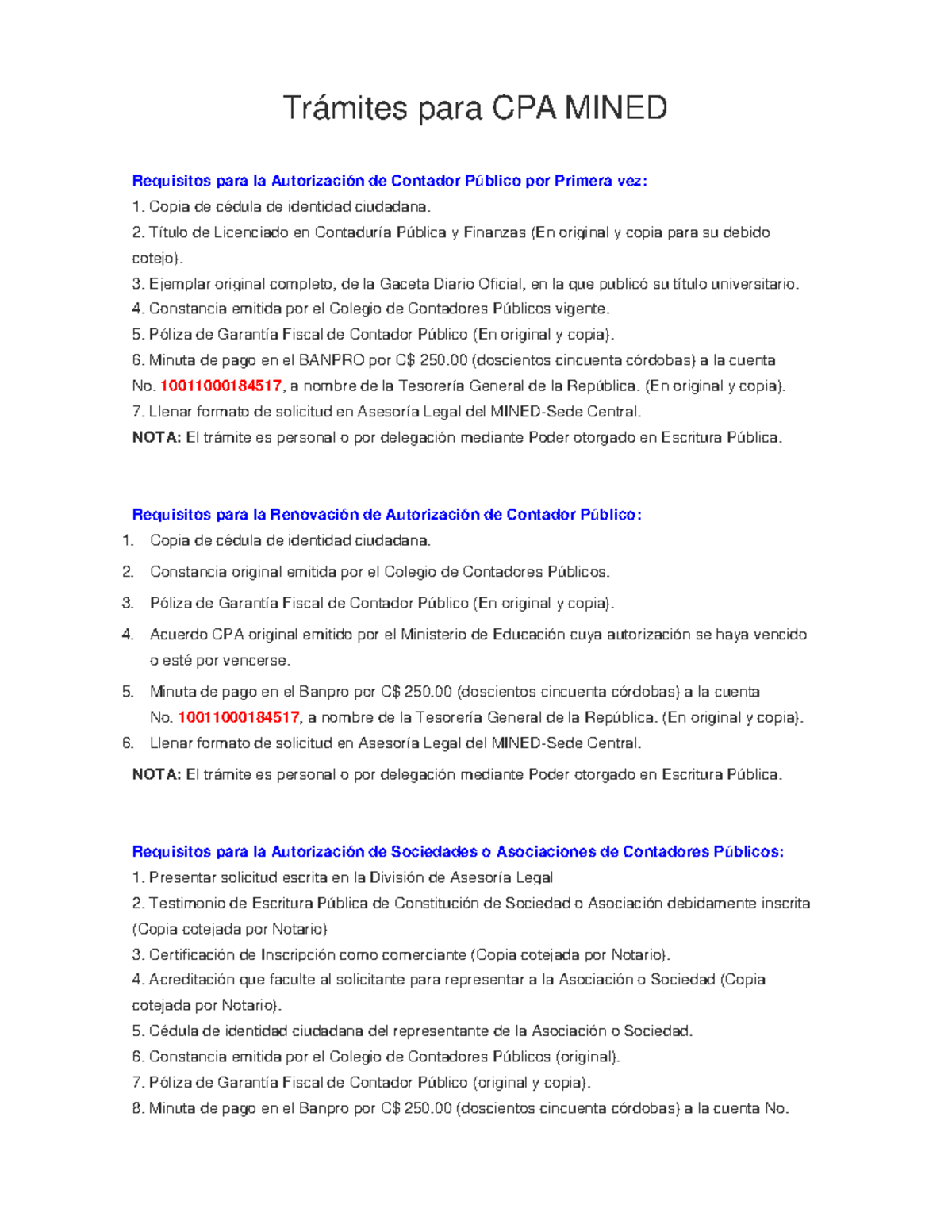 Tramite cpa mined - Resumen Manuel de CPA Canada - Trámites para CPA ...