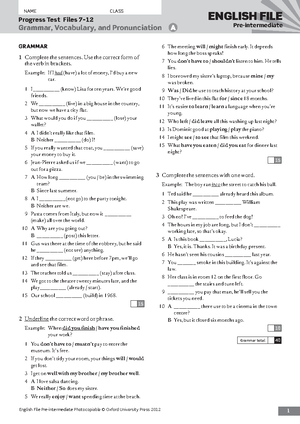 American english file 3 workbook answer key 1 - Q300 - Studocu