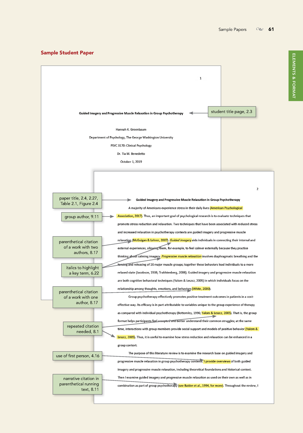 Student annotated example of correct apa 7 guidelines - Sample Student ...