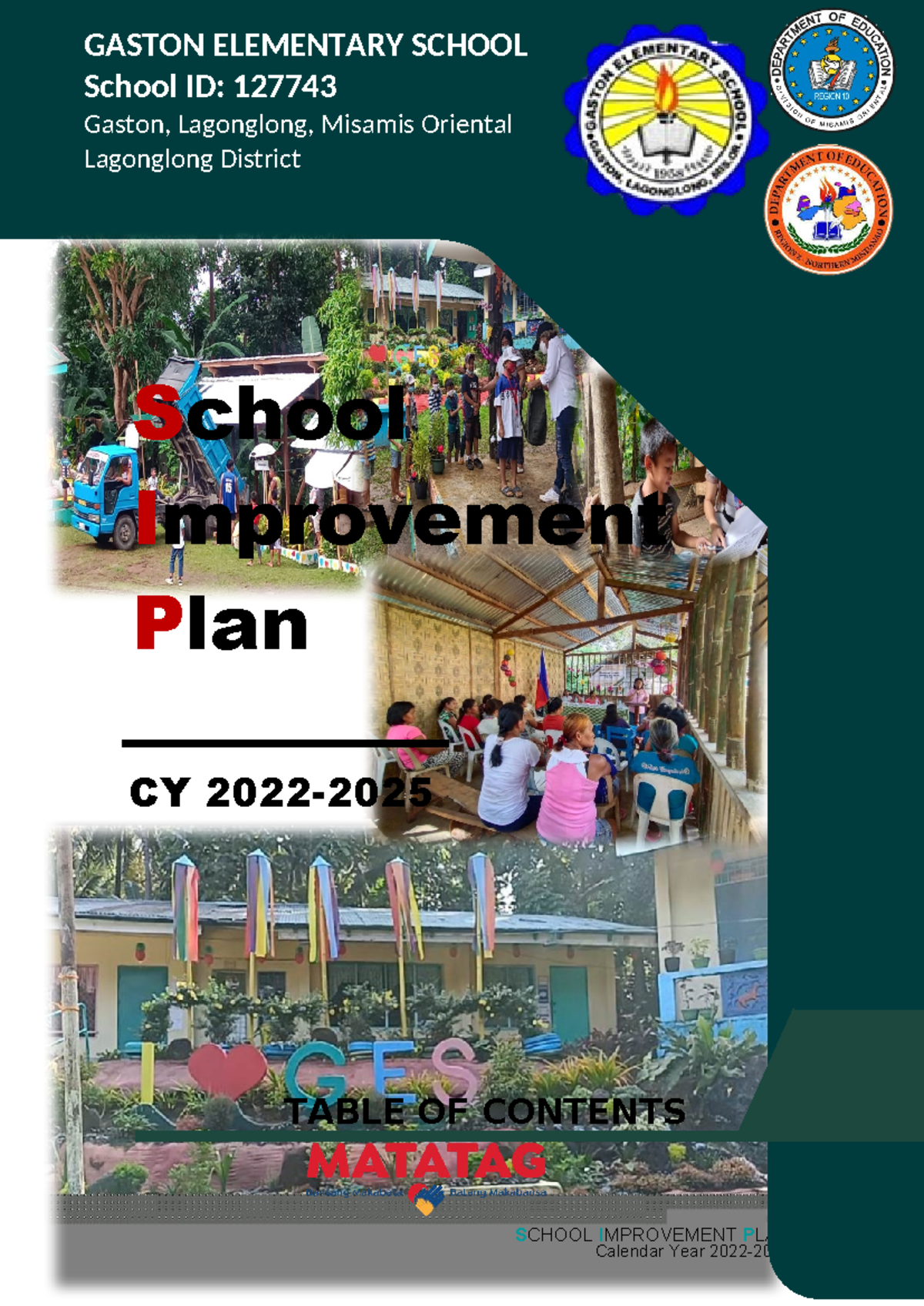 Gaston ES SIP CY 2022-2025 - Copy - SCHOOL IMPROVEMENT PLAN ...
