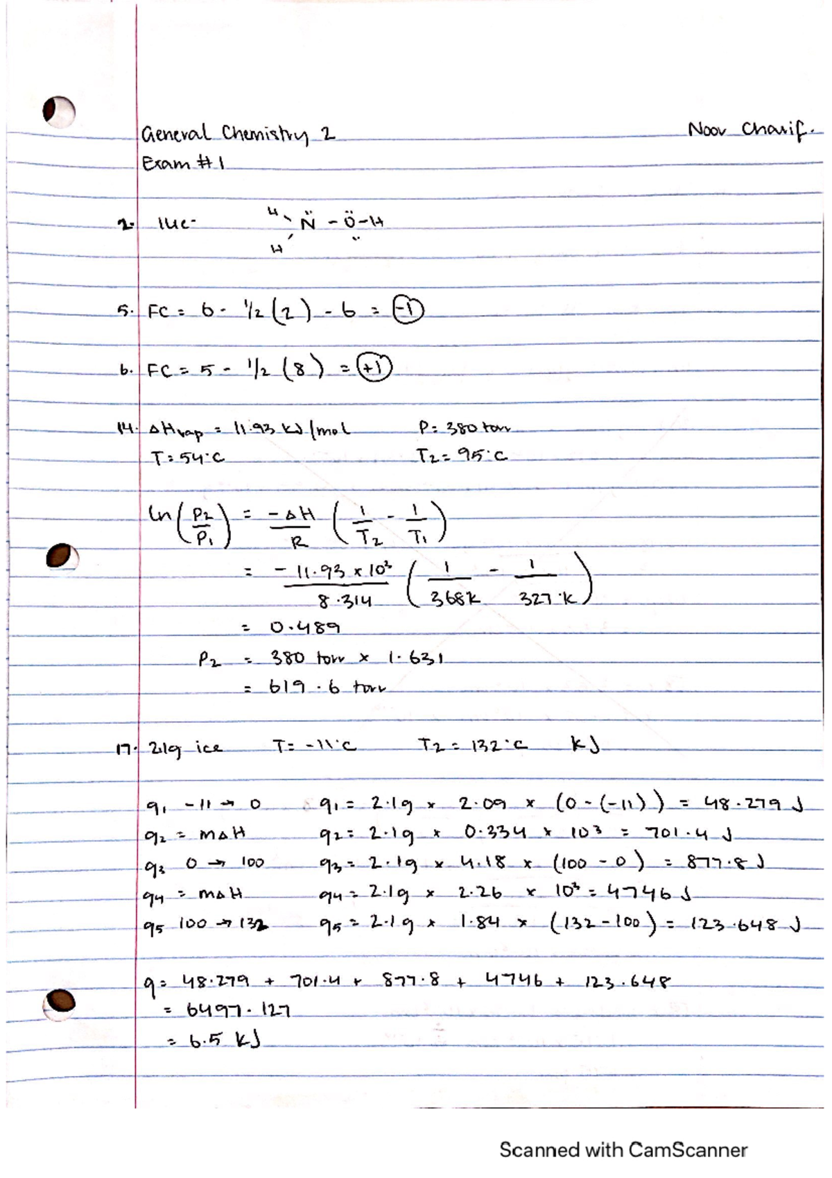 Exam 1 - General Chemistry 2 10061. - CHEM 10061 - Studocu
