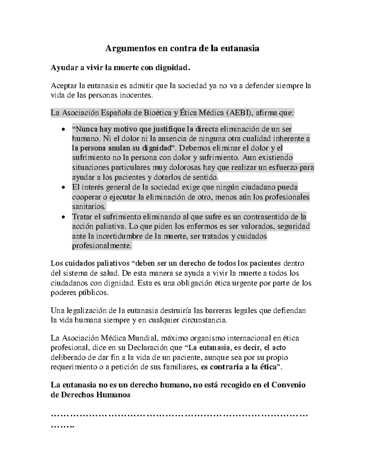 Argumentos En Contra De La Eutanasia - Aceptar La Eutanasia Es Admitir ...