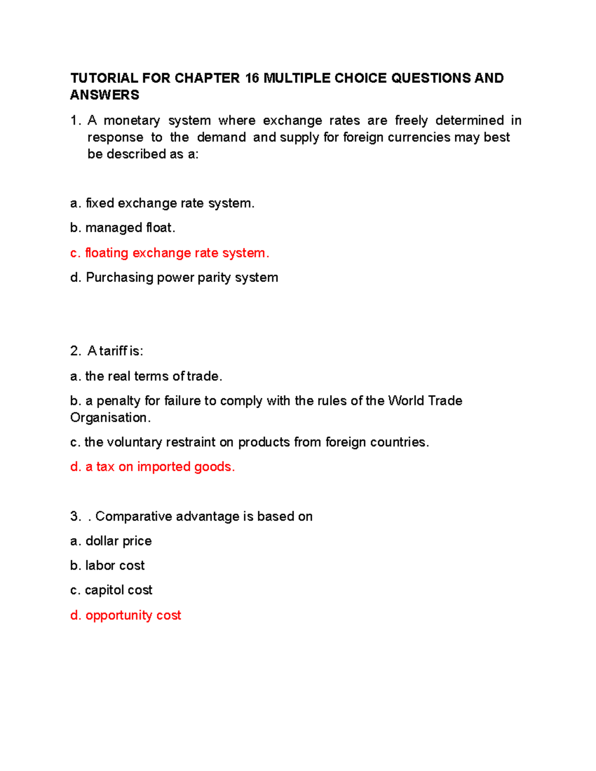 Chapter 16 Multiple Choice Questions AND Answers-1 - TUTORIAL FOR ...