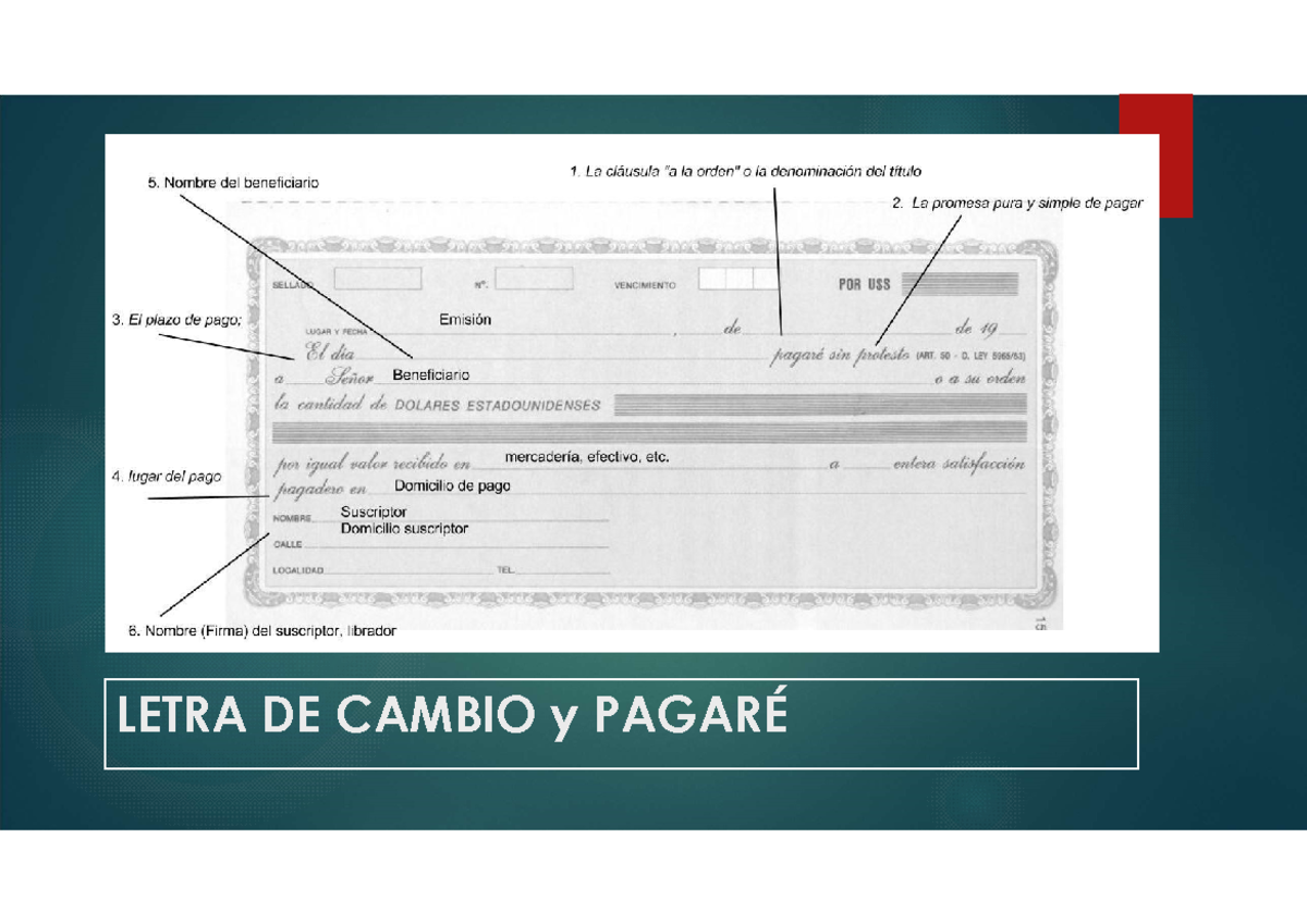 8 Letra De Cambio Pagare Y Cheque Letra De Cambio Y PagarÉ Letra De Cambio Y PagarÉ Decreto 9323