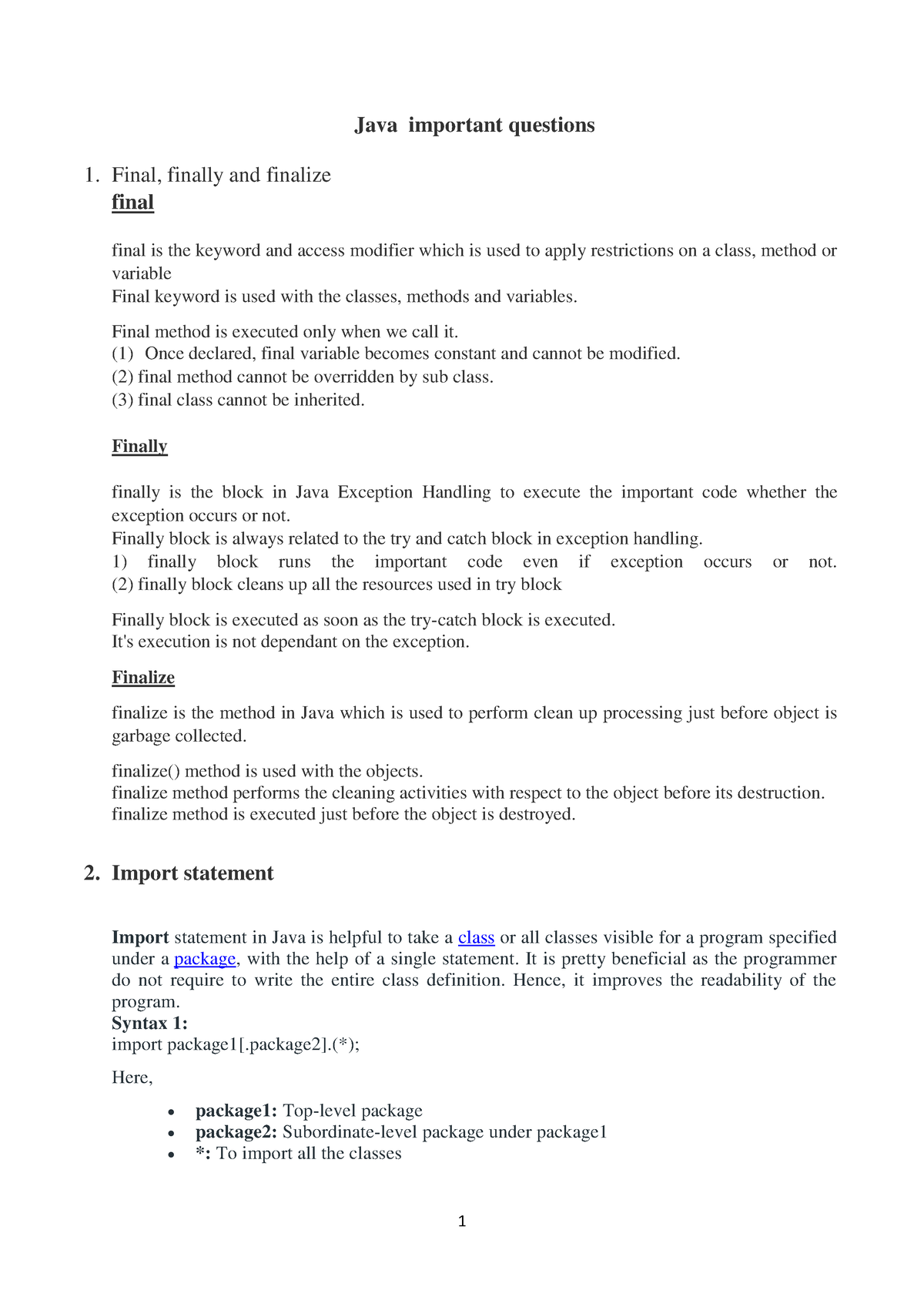 java-imp-qns-and-answers-java-important-questions-1-final-finally