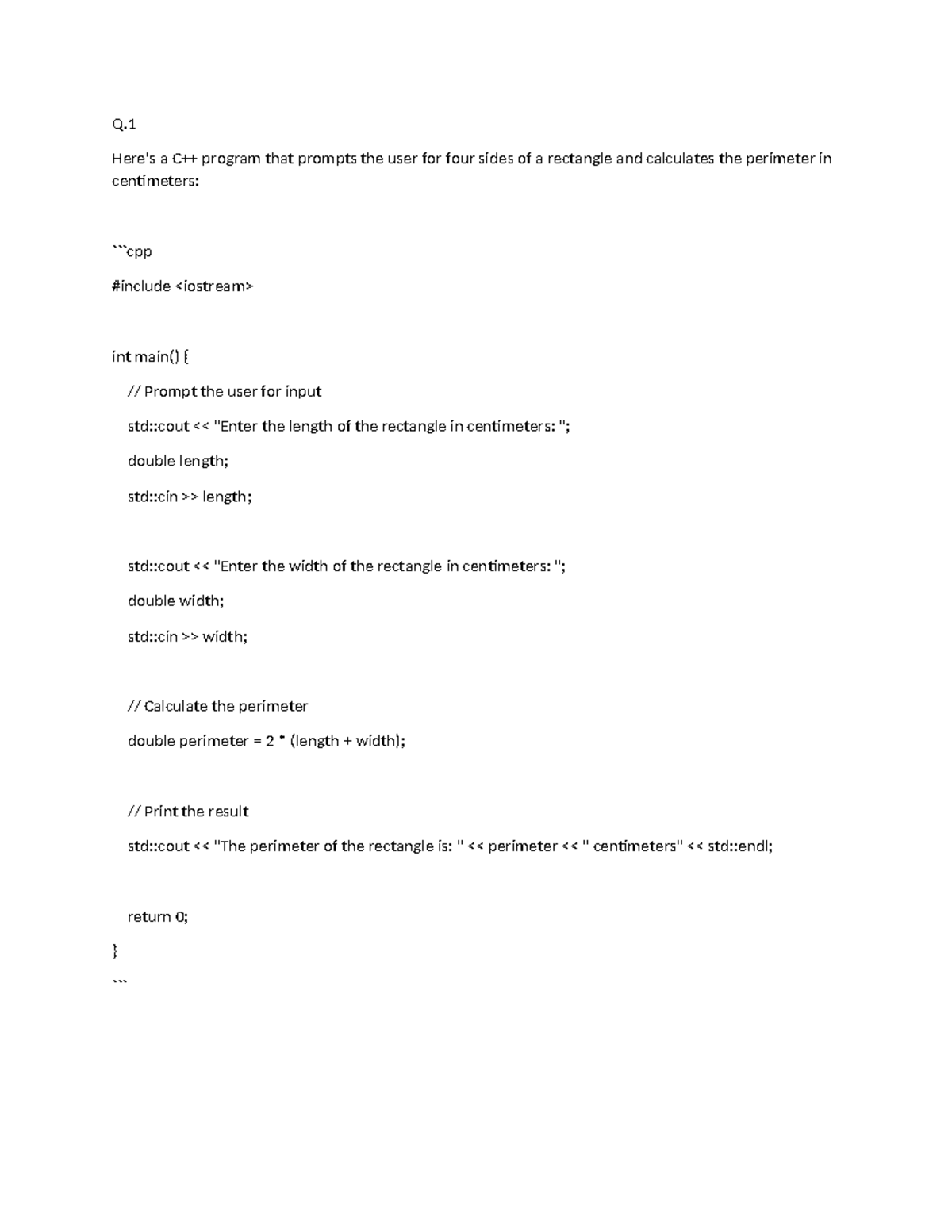 Structured Programming - Q. Here's a C++ program that prompts the user ...