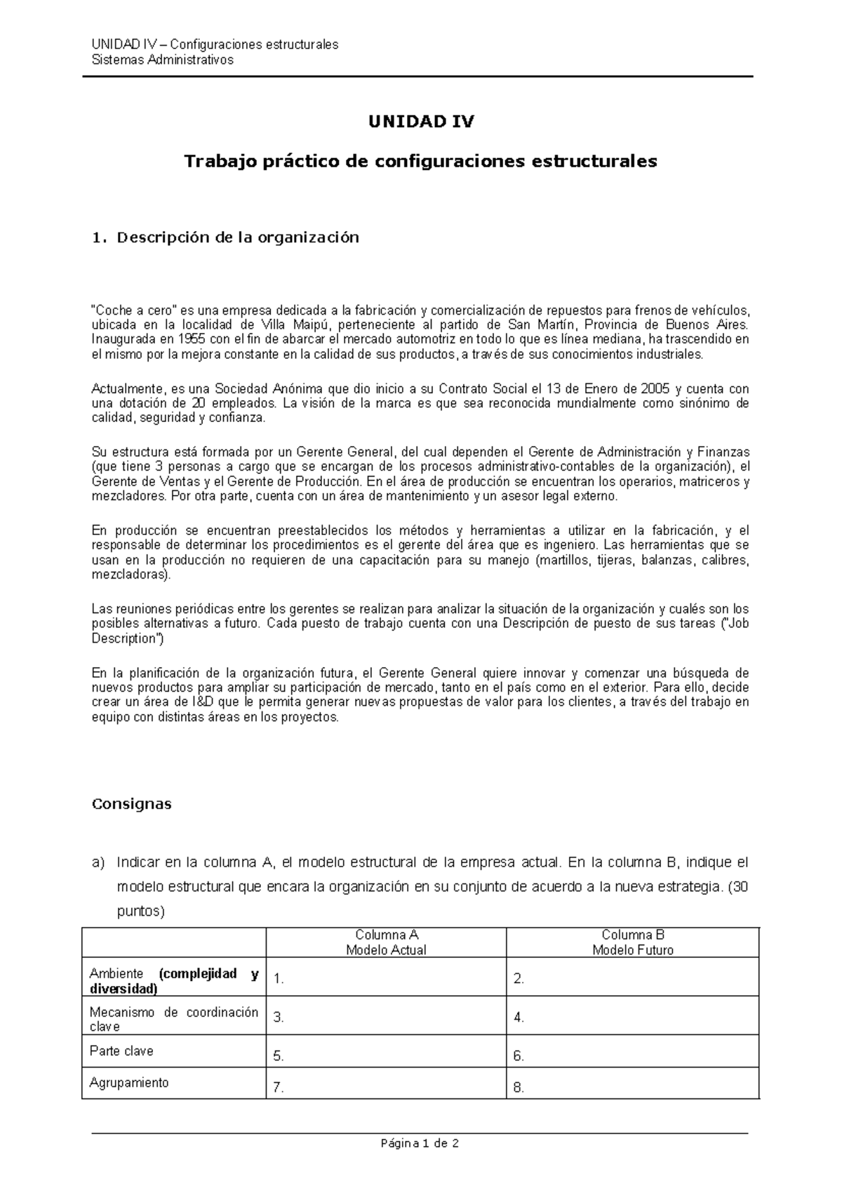 232 trabajo practico 2 - UNIDAD IV – Configuraciones estructurales ...