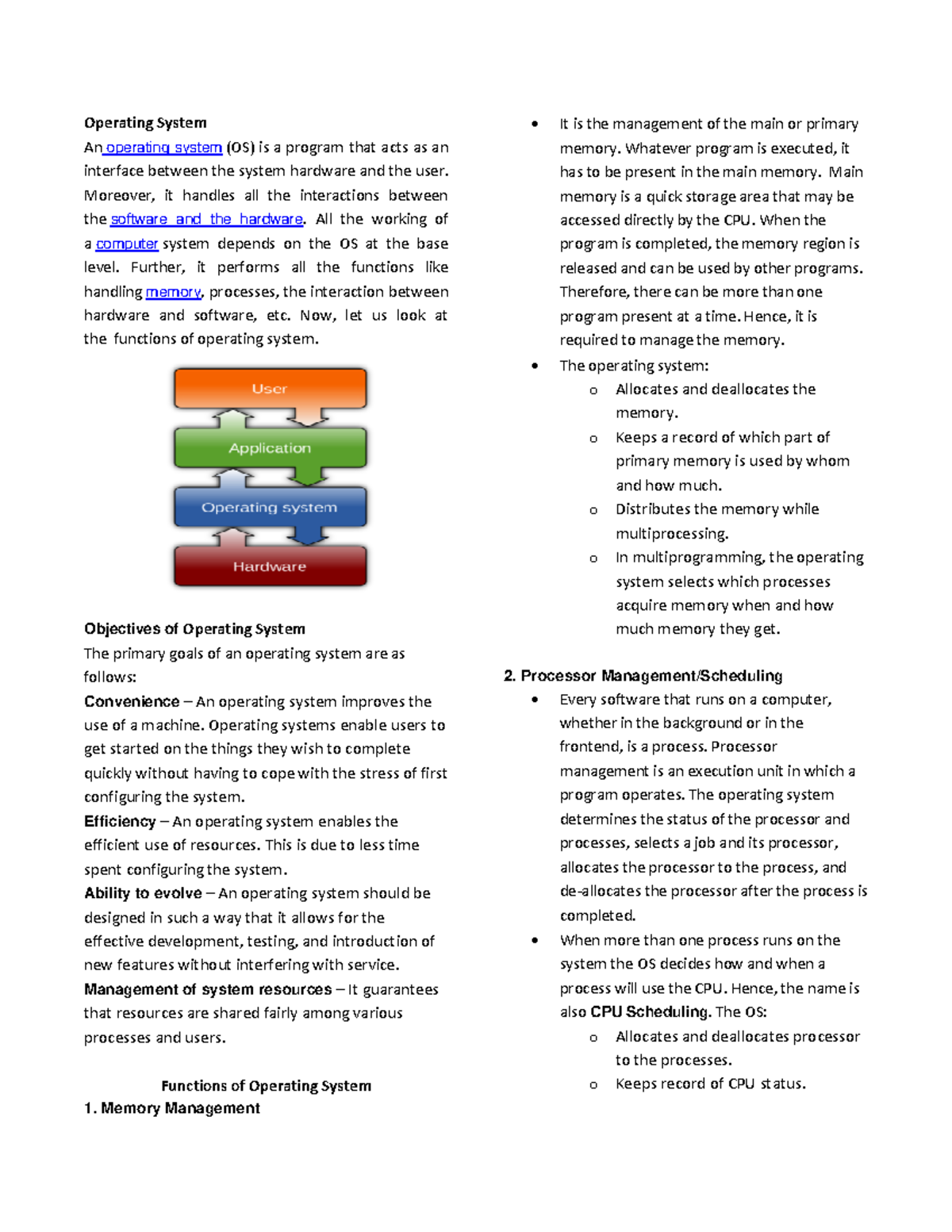 WEEK 5 Reserch Personal IT - Operating System An operating system (OS ...
