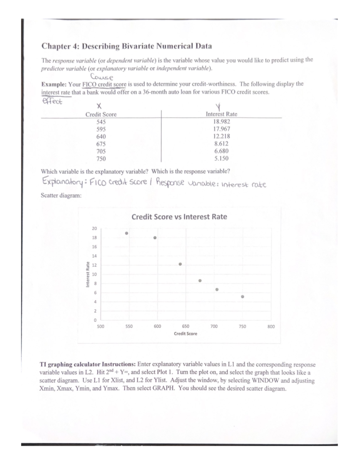 Math 246, Chapter 4 Describing Bivariate Numerical Data - MATH246 - Studocu