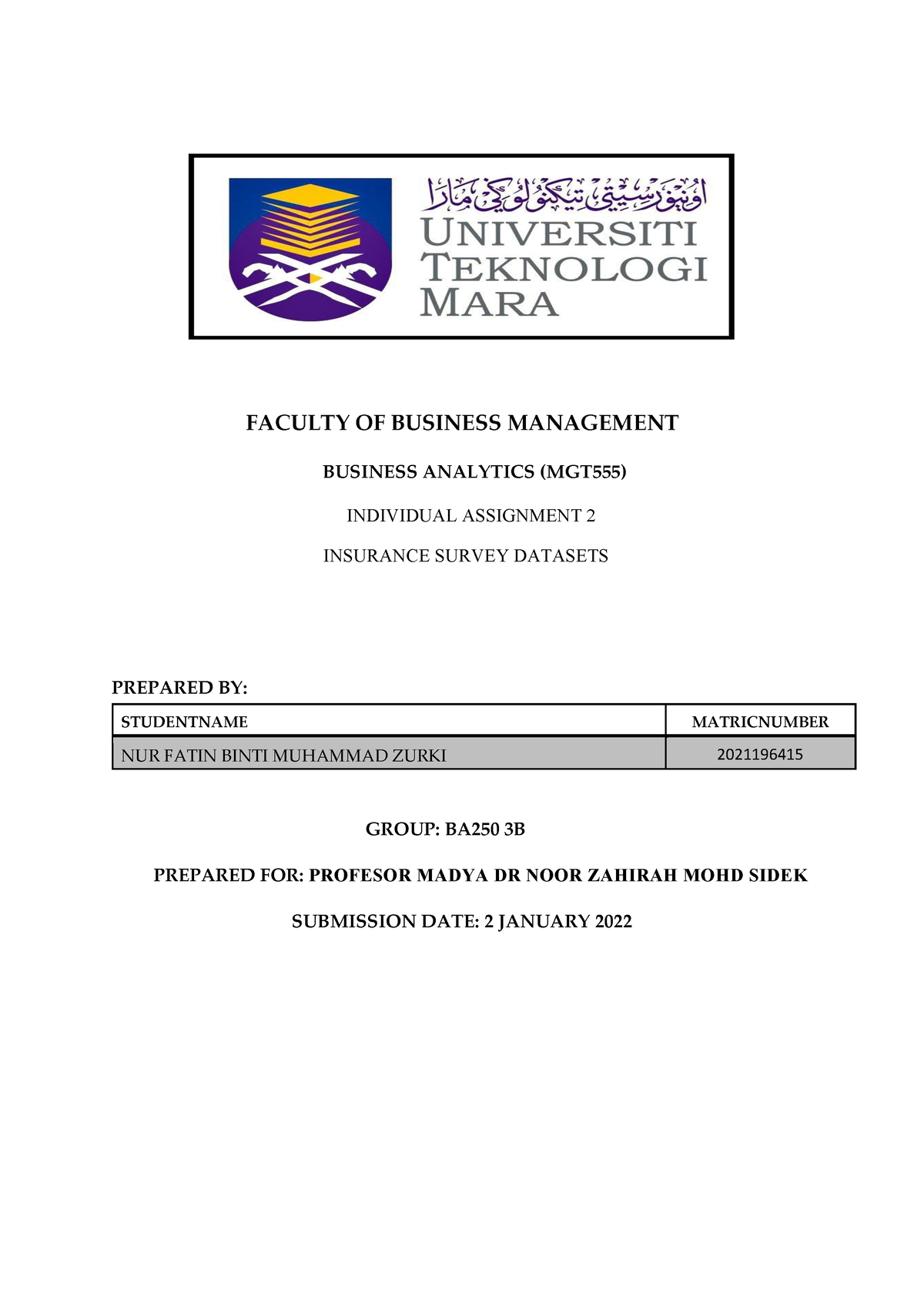 mgt555 assignment 2