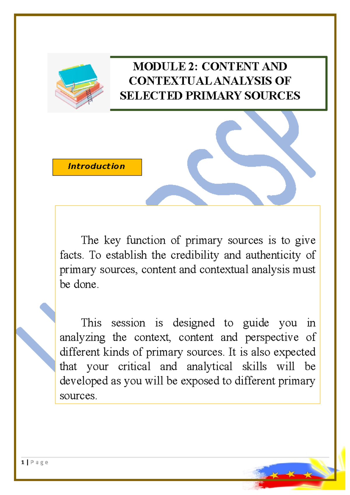 Module 2 (Readings In Philippine History) - MODULE 2: CONTENT AND ...