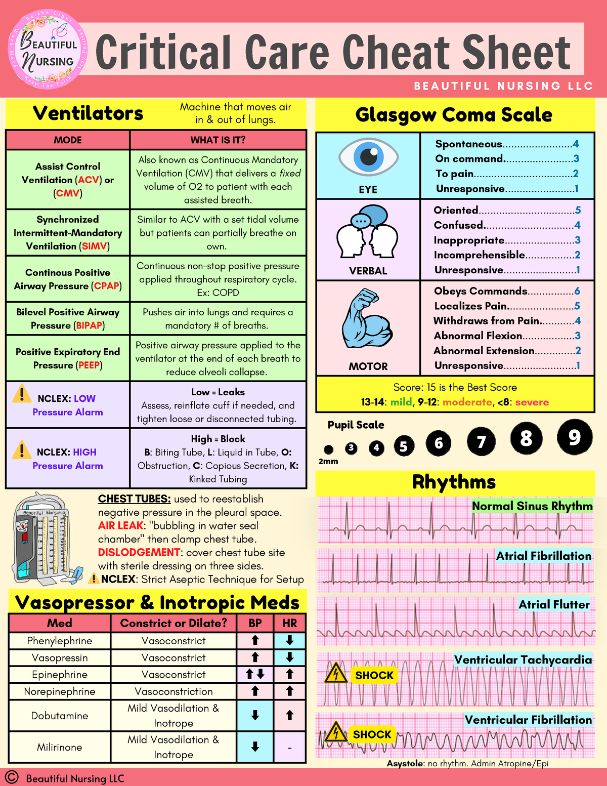 Critical Care Cheat Sheet Freebie MODE WHAT IS IT? Assist Control