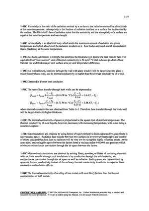 Heat and Mass Transfer 5th edition ch. 1 solutions - PROPRIETARY ...