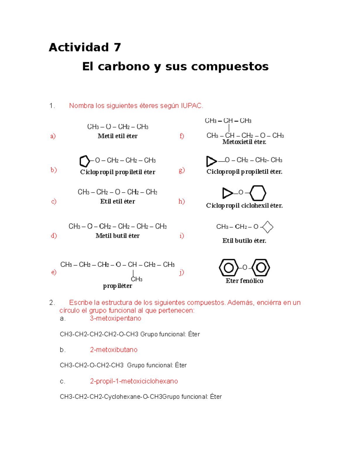 Actividad 7 Quimica Tarea Actividad 7 El Carbono Y Sus