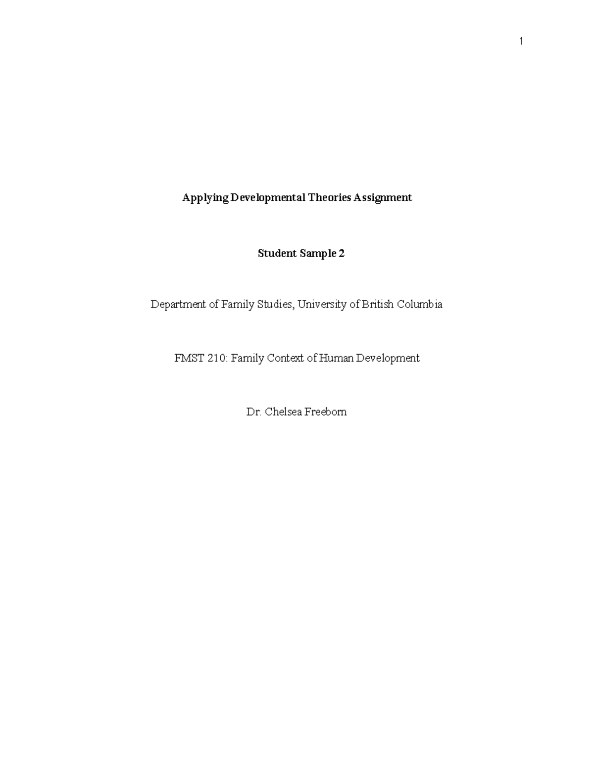 assignment chapter 1 research application activity developmental theories