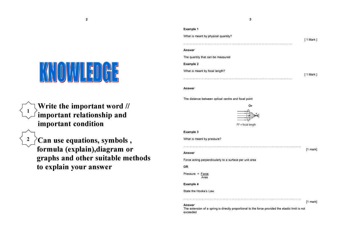 physic essay question spm