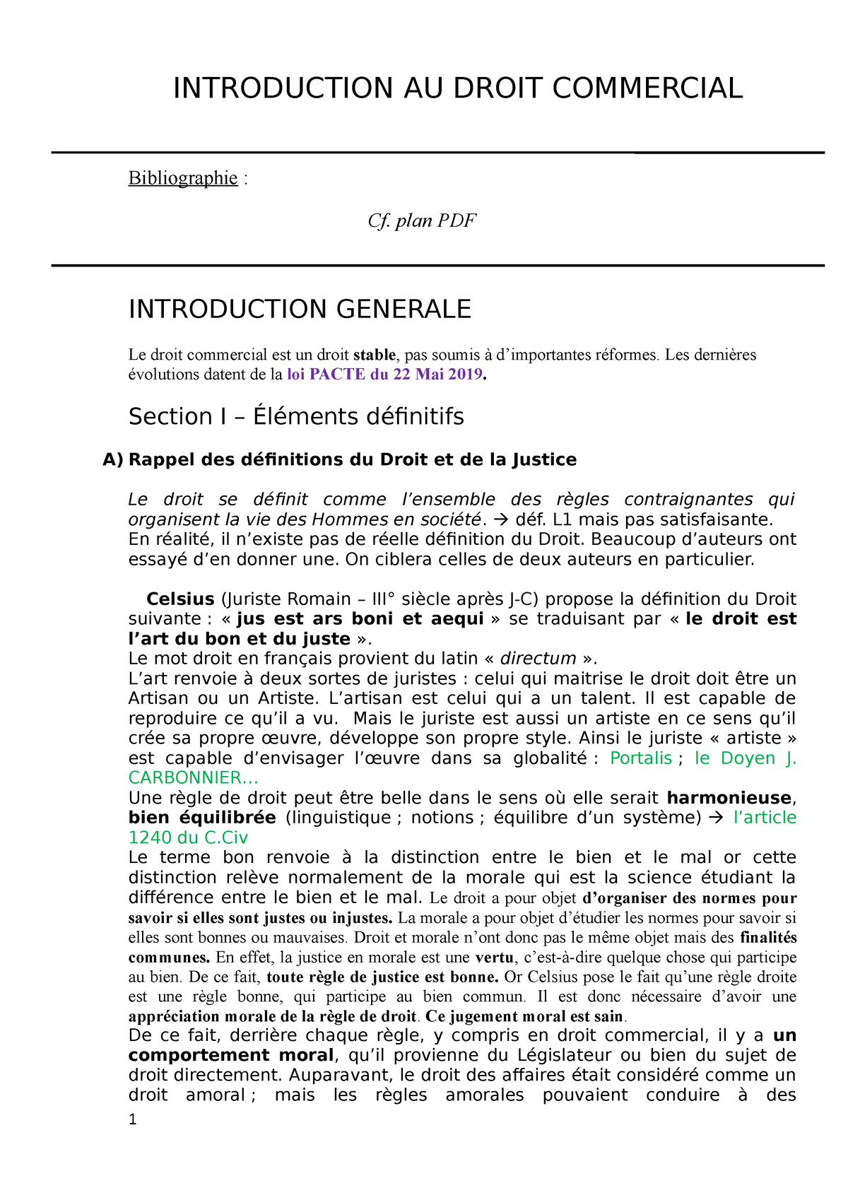 introduction dissertation droit commercial