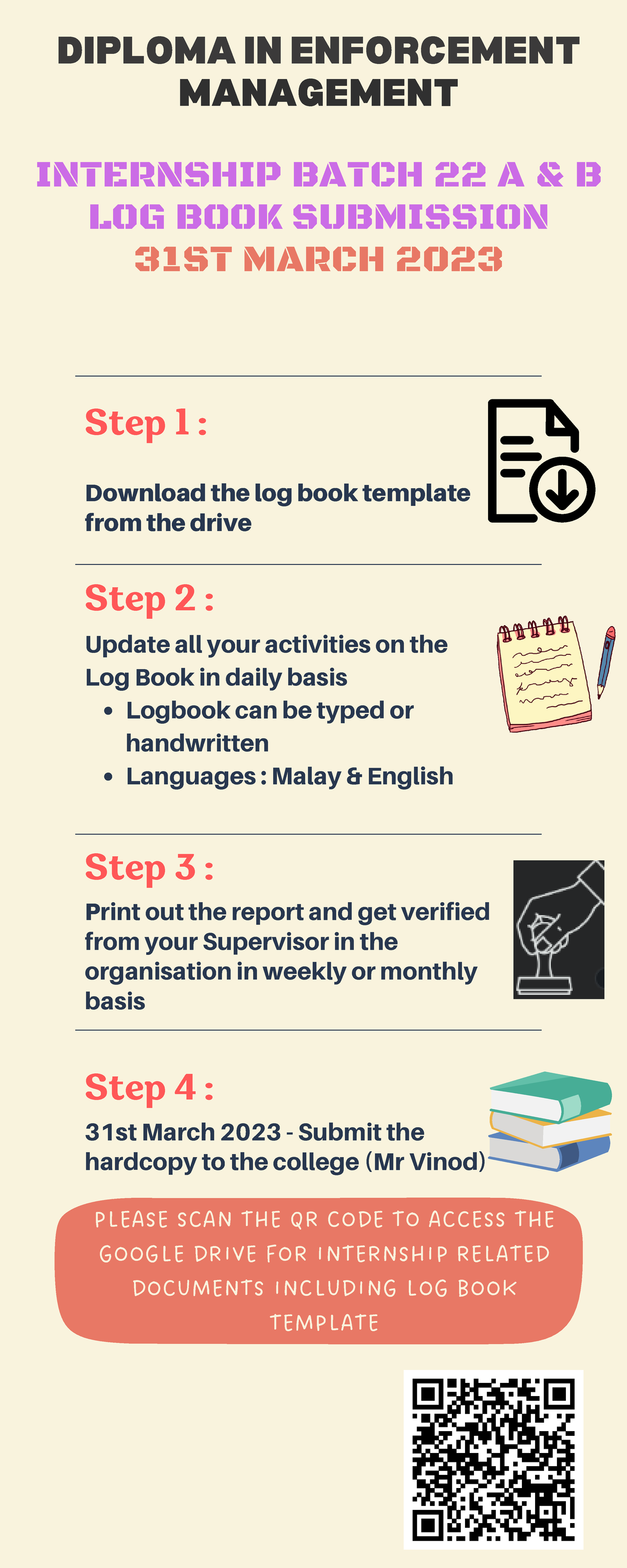 Internship Logbook Steps Step 1 Download the log book template from