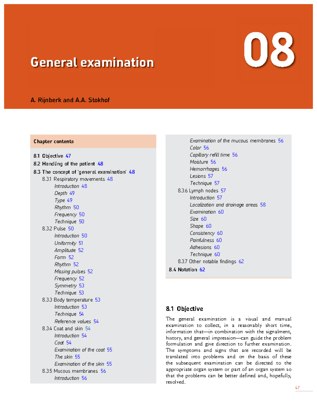 Lectura 1 - GENERAL EXAMINATION - Chapter contents 8 Objective The ...