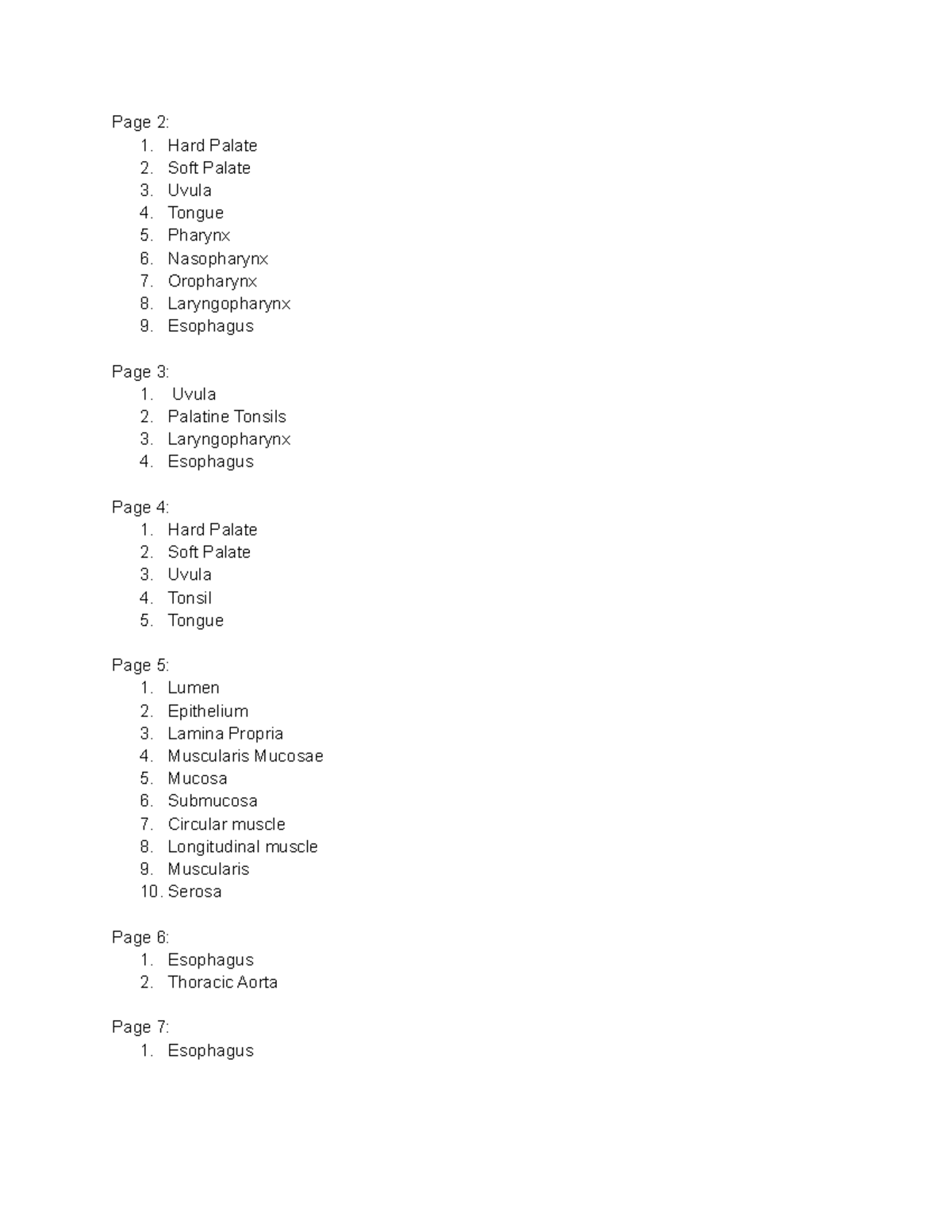 Digestive System Anatomy Lab Assignment - Hard Palate Soft Palate Uvula 