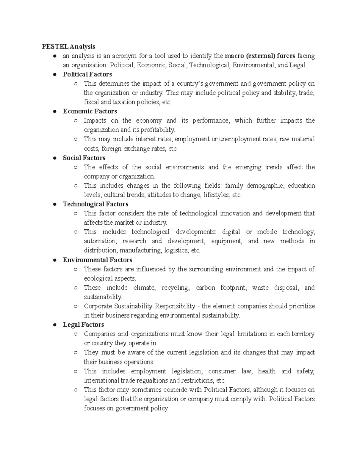 NIKE's Pestel Analysis - PESTEL Analysis An Analysis Is An Acronym For ...