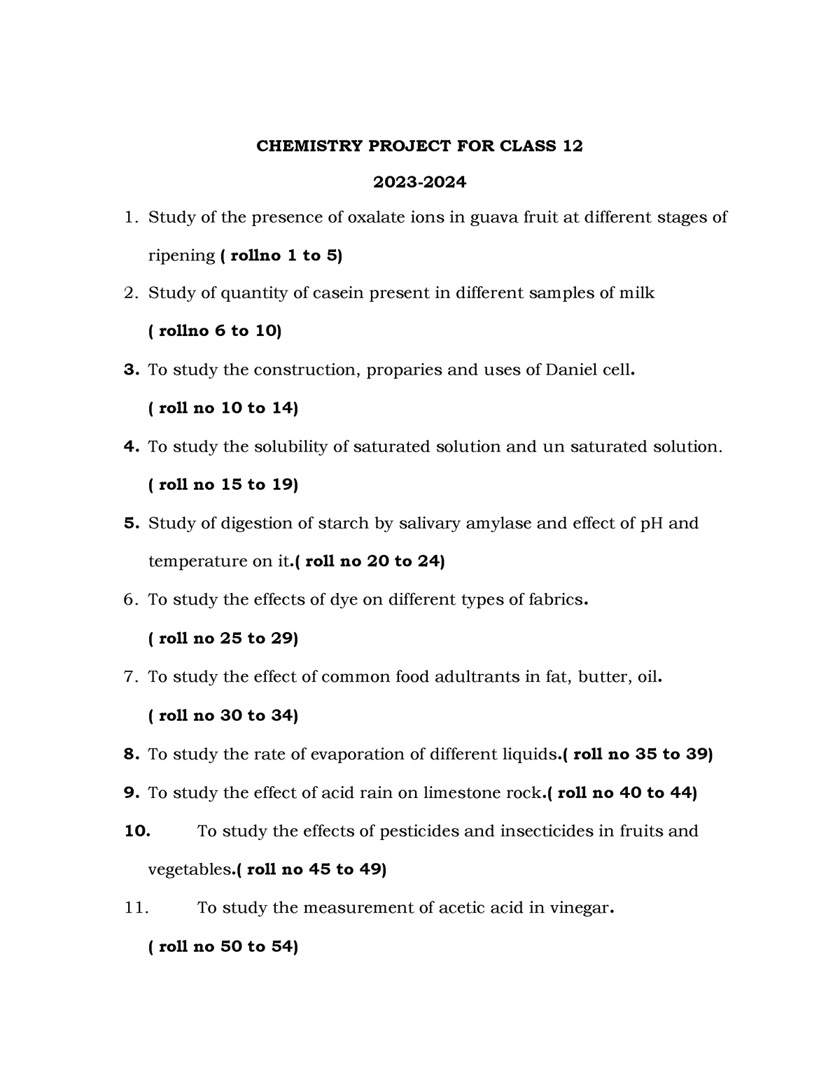 Chemistry Project FOR Class 12 20232024 CHEMISTRY PROJECT FOR CLASS