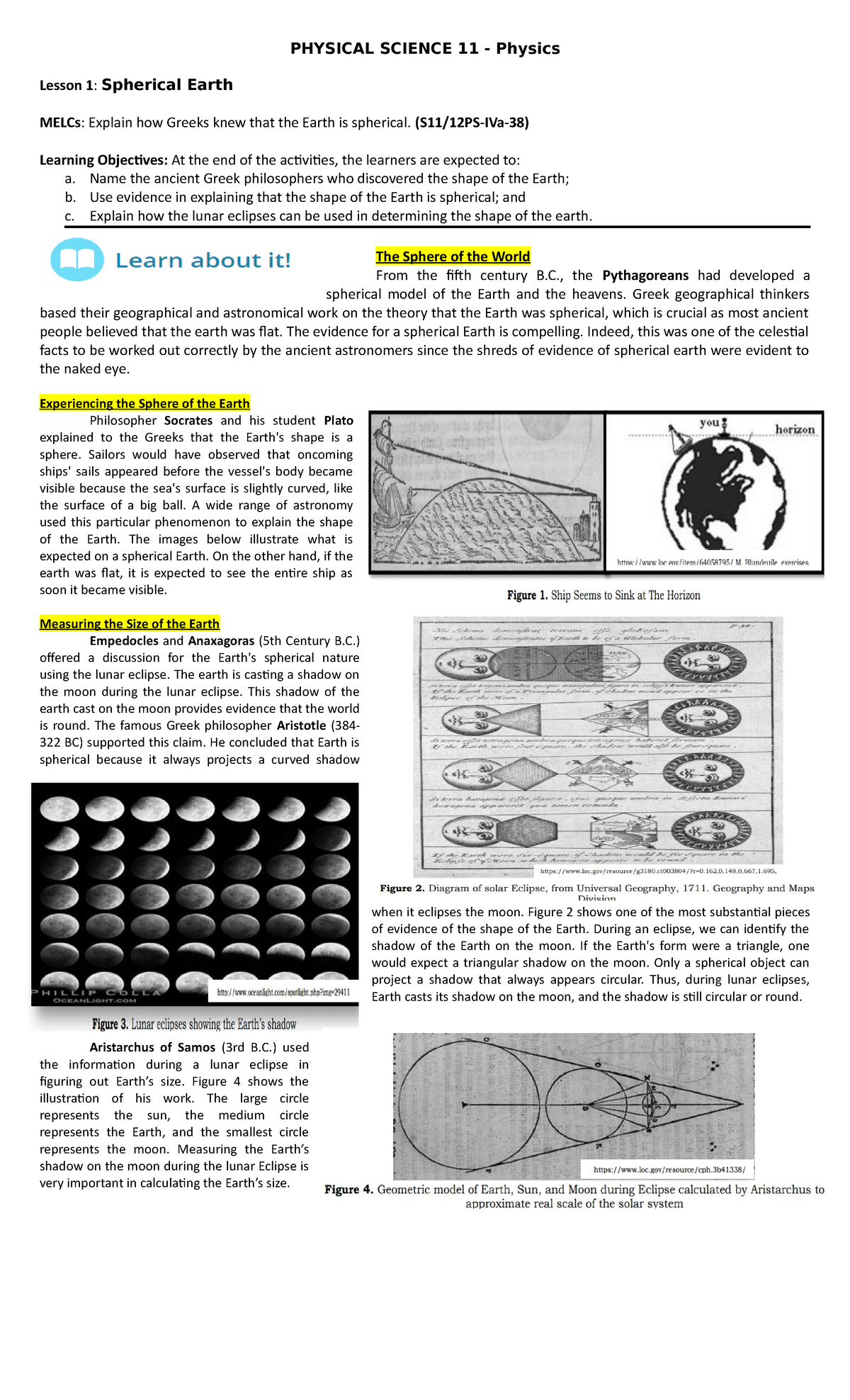 Physical Science 11 - Physics - PHYSICAL SCIENCE 11 - Physics Lesson 1 ...