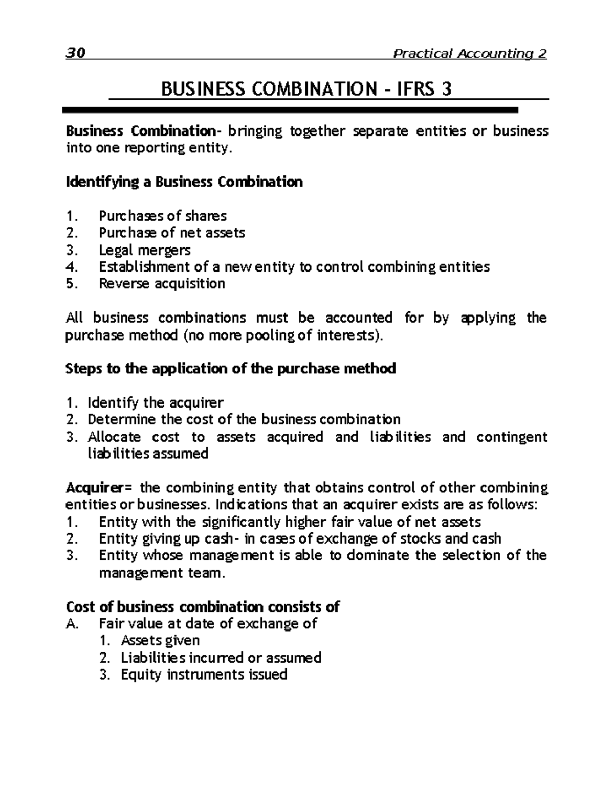 Lesson 1. Intro Business Combination Part 1 - BUSINESS COMBINATION ...