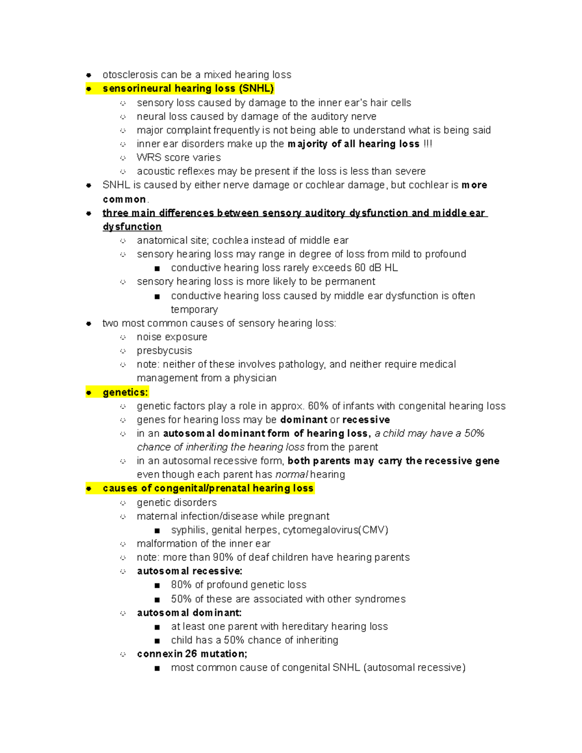 Inner ear disorders - three main differences between sensory auditory ...