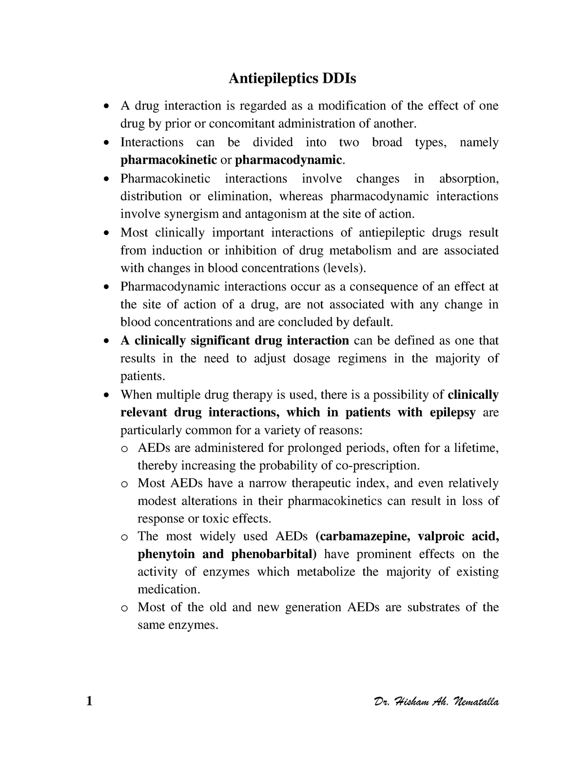 Antiepileptics DDIs - Pharmacology - Antiepileptics DDIs A Drug ...