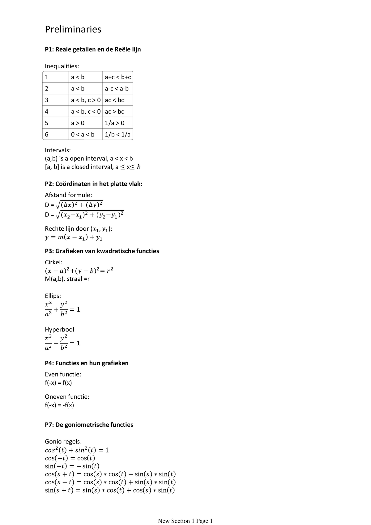 Samenvatting Calculus Variant B: Compleet - P1: Reale Getallen En De ...