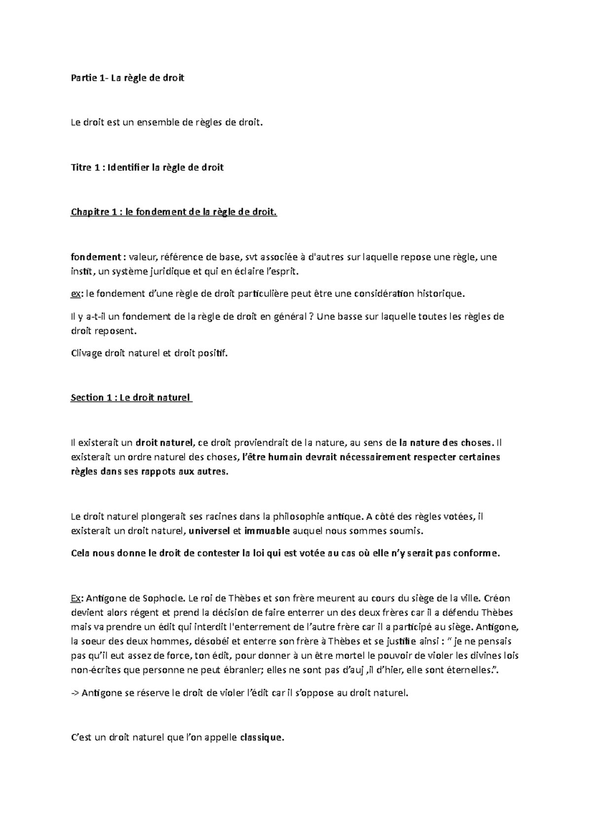 Partie 1 - Cour complet - Partie 1- La règle de droit Le droit est un ...