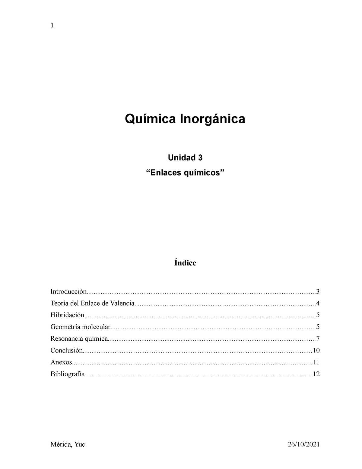 Enlaces Quimicos - Investigacion Quimica Inorganica General - Química ...