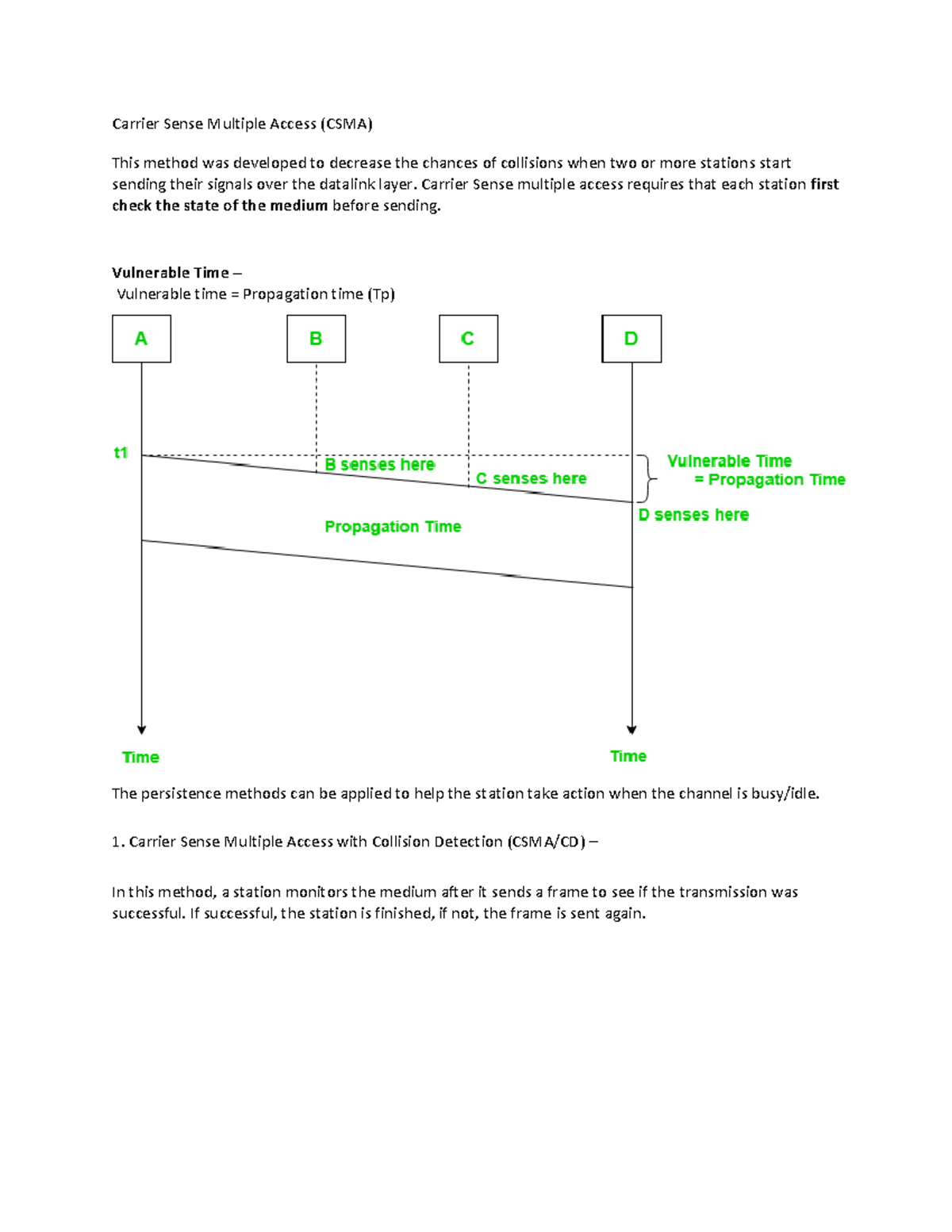 CSMA - Describe About Csma And Csma With Collision Avoidance - Carrier ...