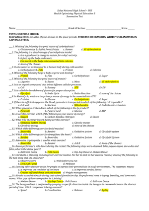 Second Quarter Exam Pedh - Home / My Courses / BAED-PEDH2112-2222S ...