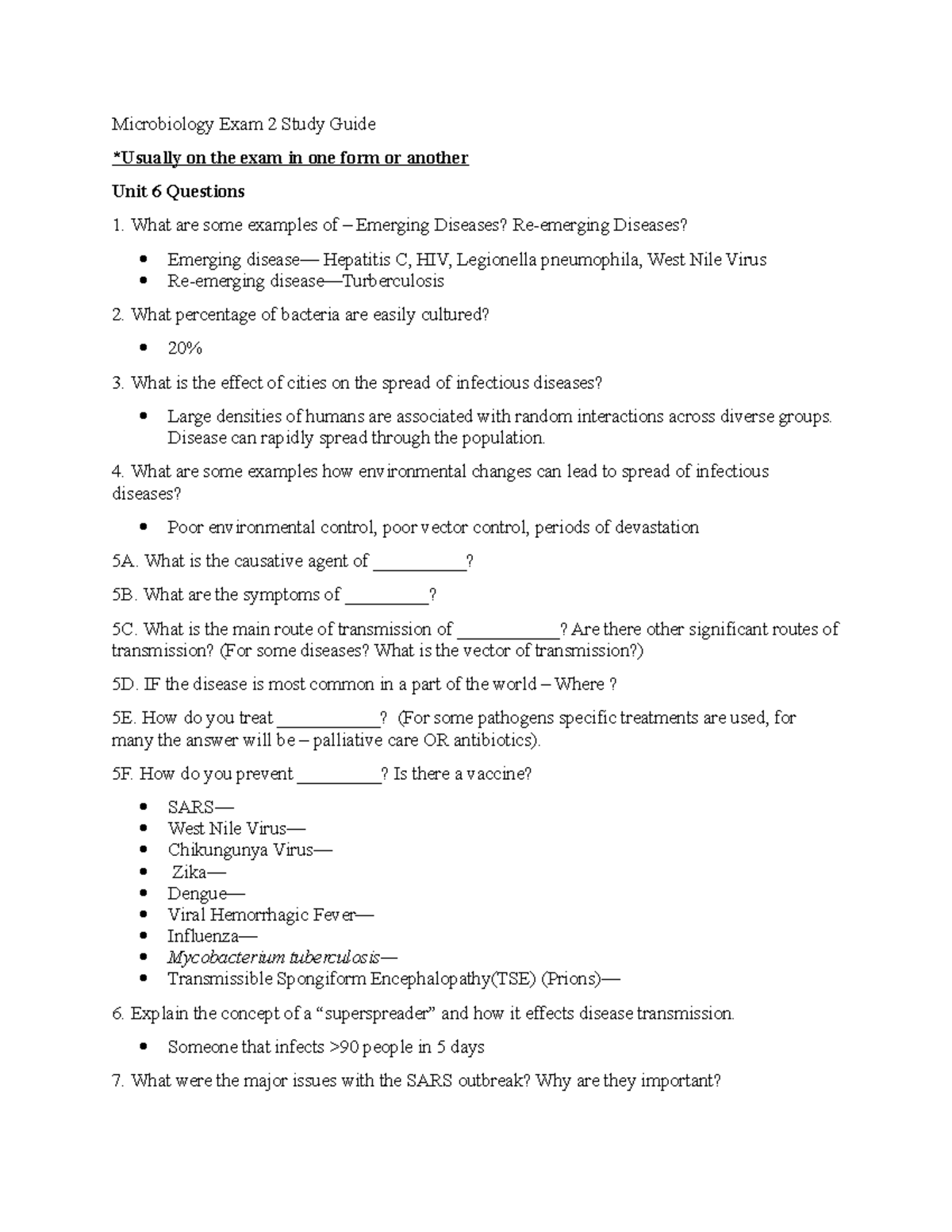 Microbiology Exam 2 Study Guide - Microbiology Exam 2 Study Guide ...