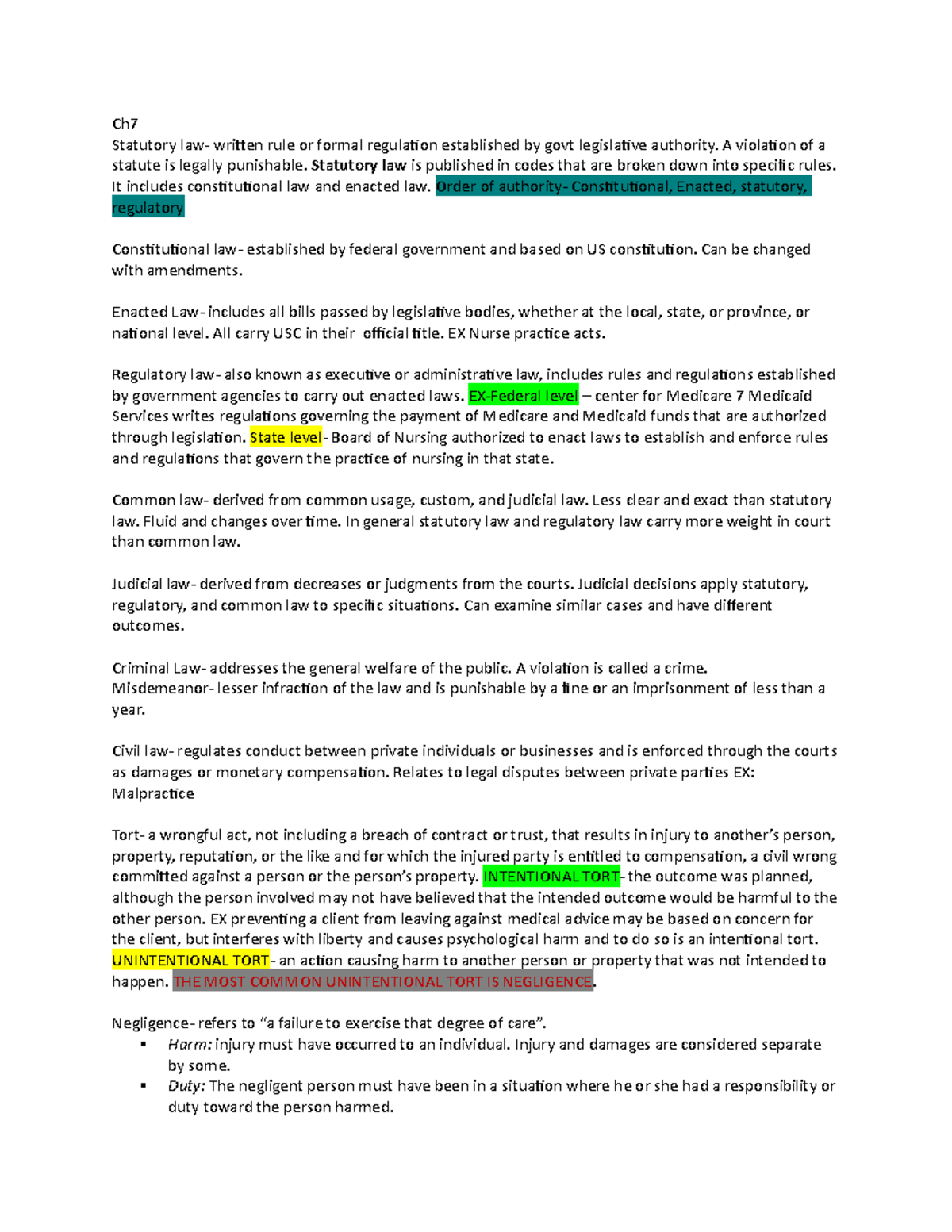 Unit 2 Leadership Notes Ch Statutory law written rule or formal