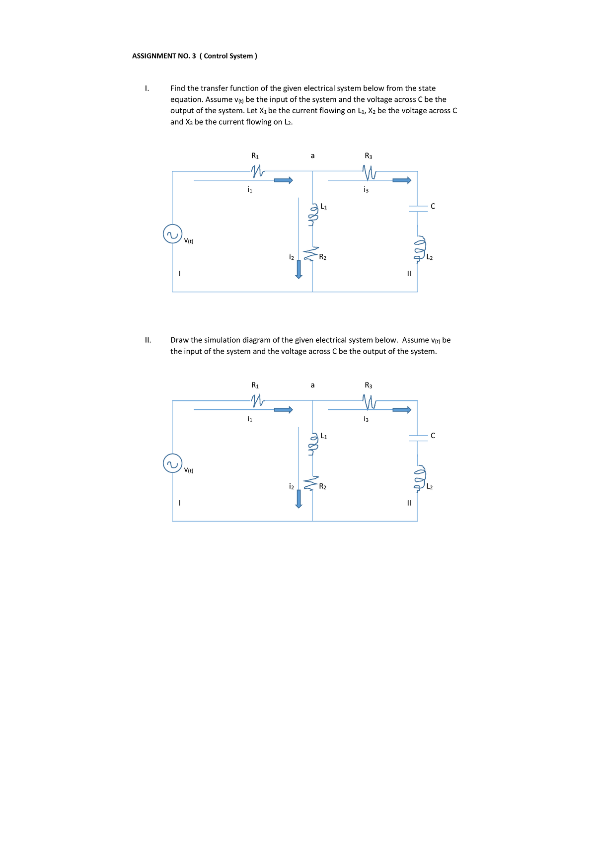 ASS 3 CS - nath - ASSIGNMENT NO. 3 ( Control System ) I. Find the ...