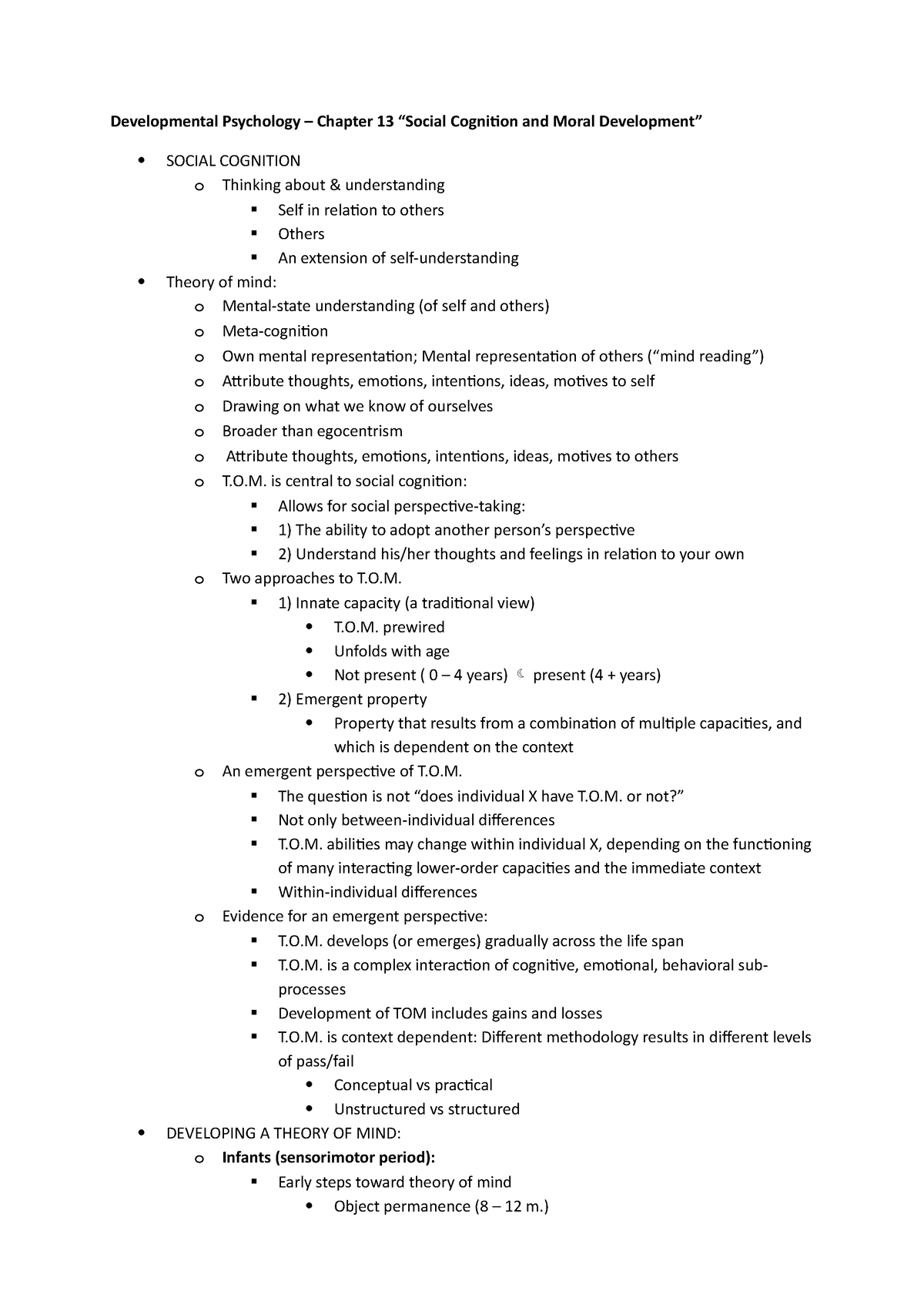 Chapter 13 Social Cognition And Moral Development Developmental Psychology Chapter 13 8705