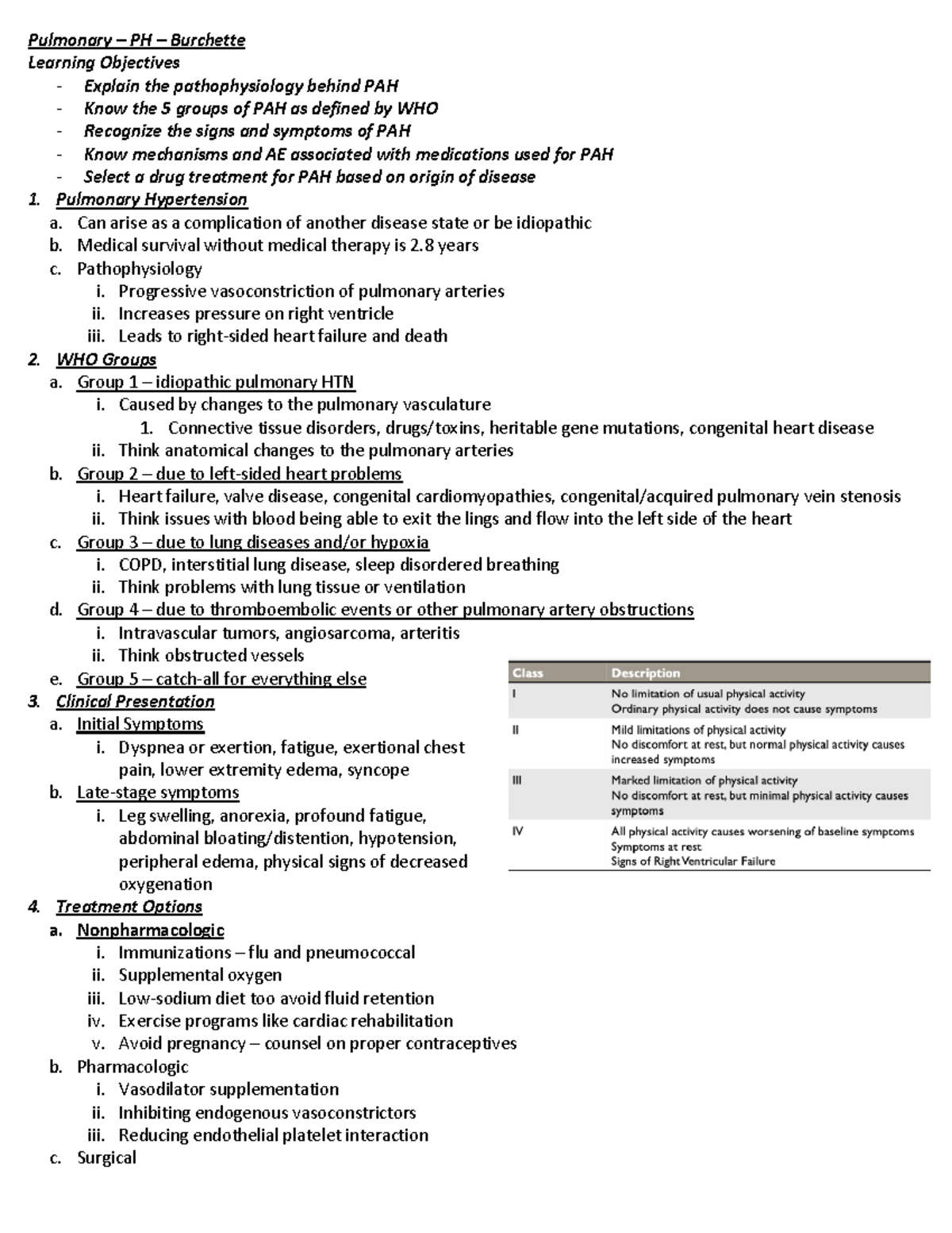 Pulmonary - PH burchette - Pulmonary – PH – Burchette Learning ...