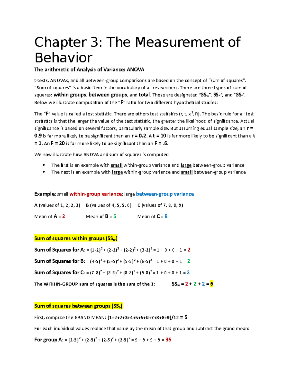 02-23-23 Chapter 3 Outline - Chapter 3: The Measurement of Behavior The ...
