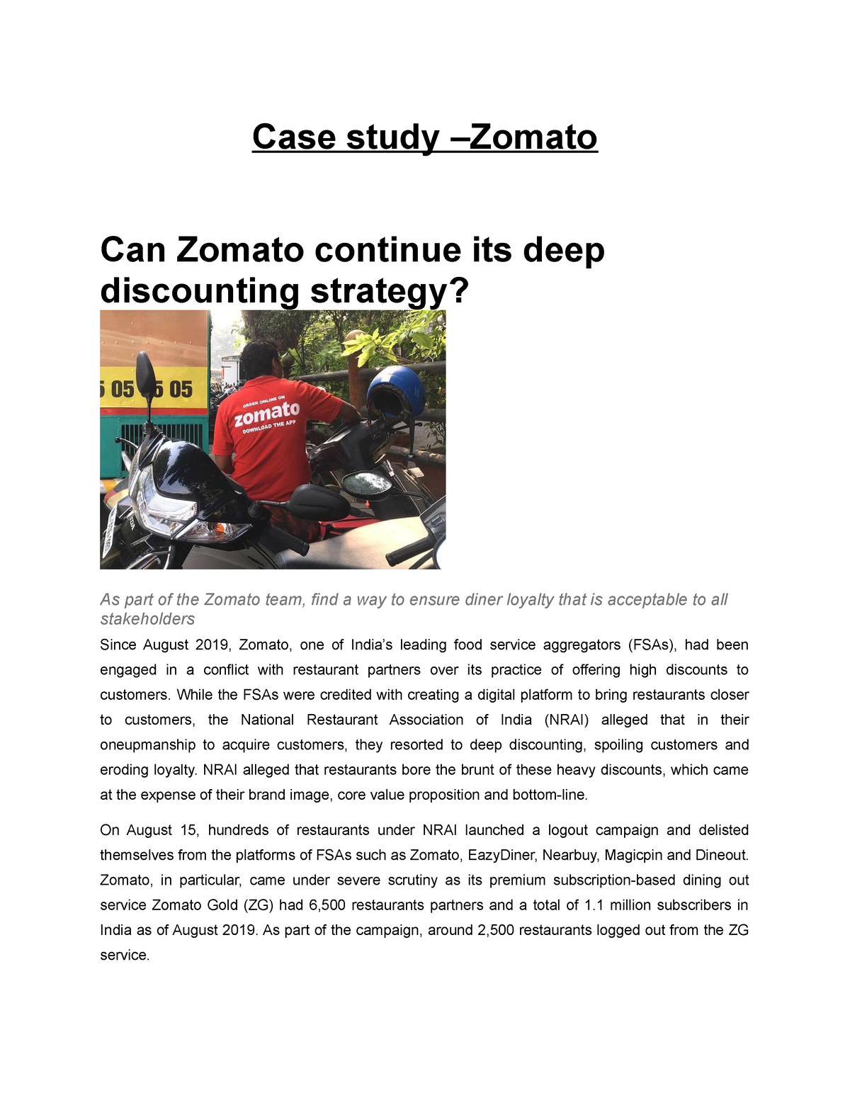 zomato case study conclusion