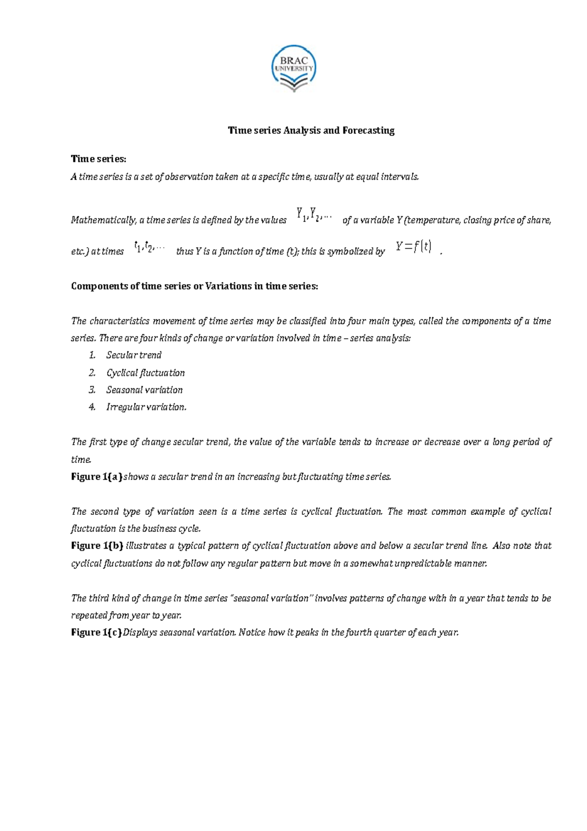 LS 05 QC, TS & IN - sta101 - Time series Analysis and Forecasting Time ...