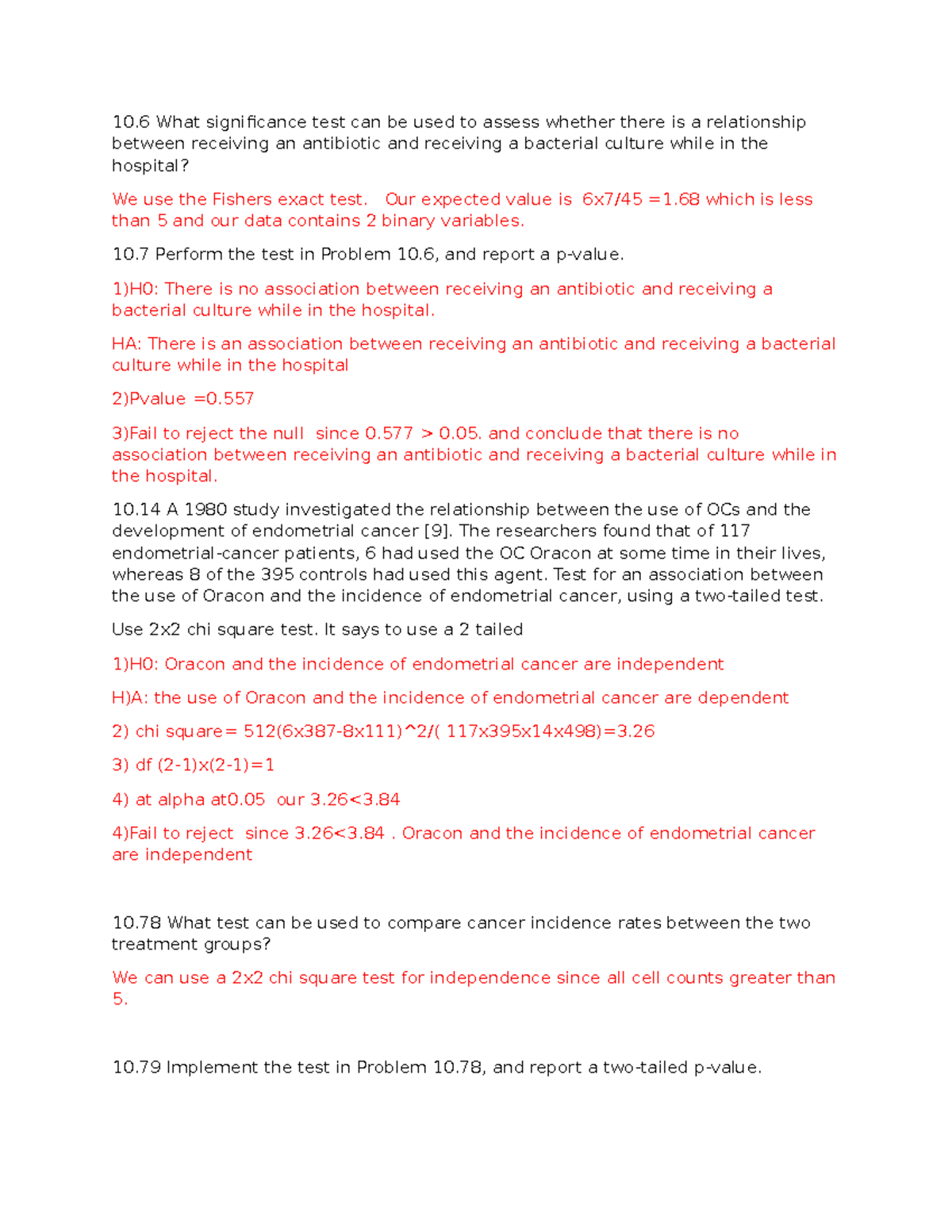 HW1 - stats 100a hw1 assignment - 10 What significance test can be used ...