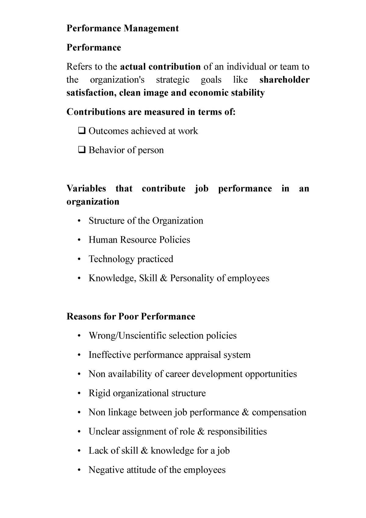 thesis on performance management system