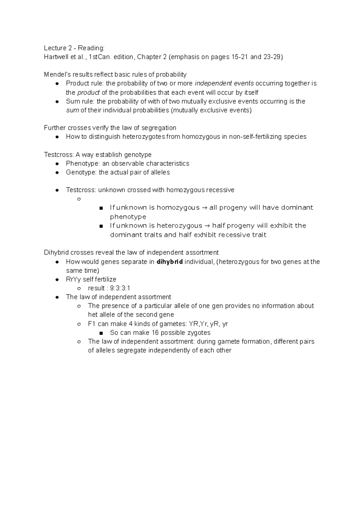 Hmb265 Reading Notes Lecture 7 - Reading - Lecture 2 - Reading 