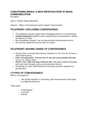 Chapters 5 8 Intro To Mass Communications Converging Media Chapters 5 8 Intro To Mass Communications Converging Media