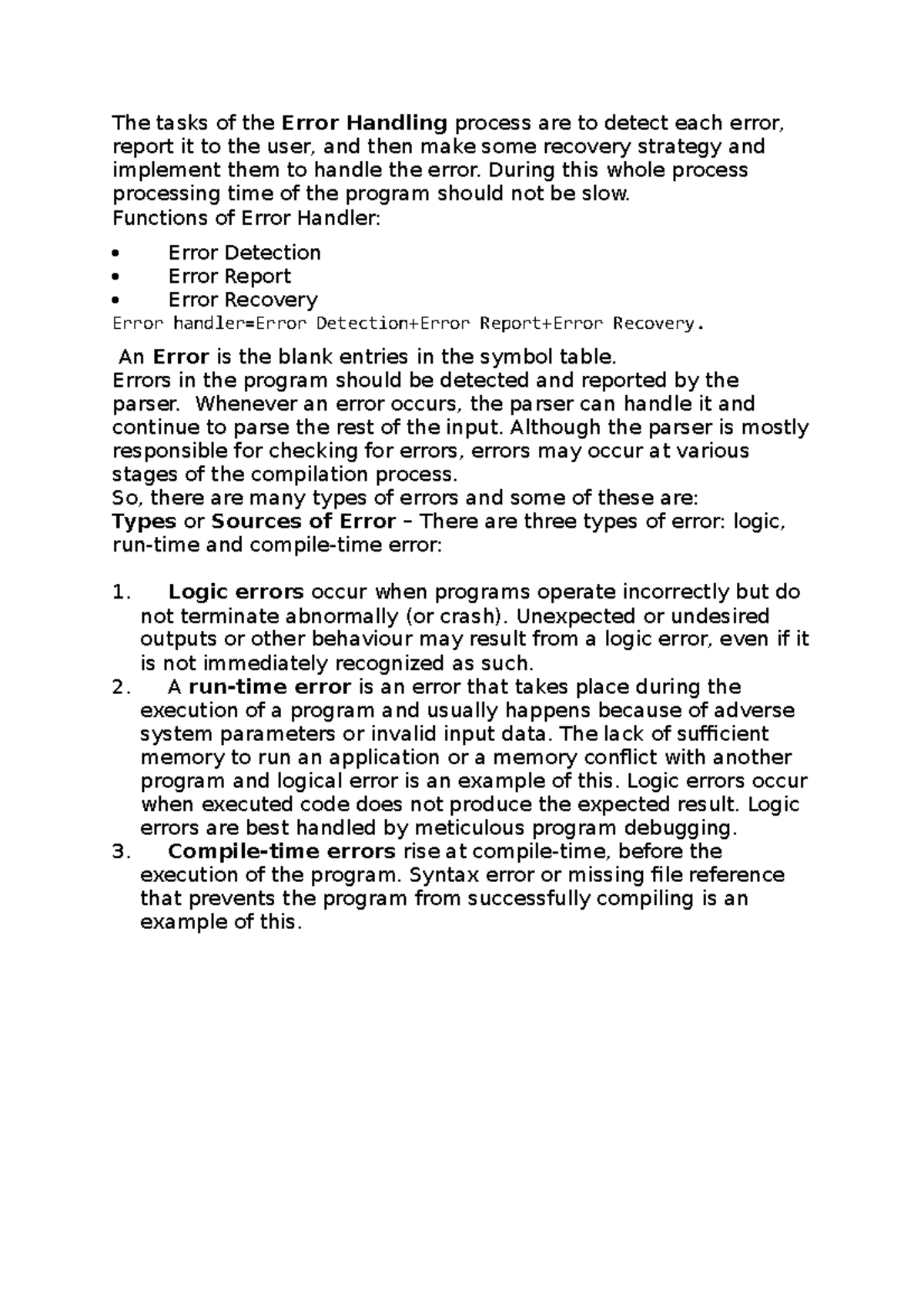 error-handling-in-compiler-design-the-tasks-of-the-error-handling